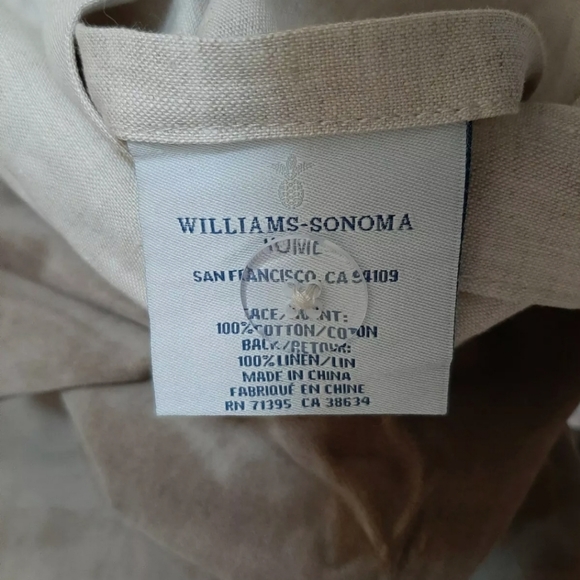 Williams Sonoma QUEEN Velvet Linen Duvet Cover - Picture 14 of 16